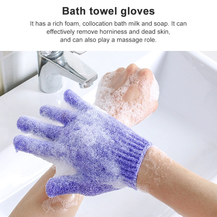 5 PCS Shower Bath Gloves Exfoliating Spa Massage Scrub Body Glove