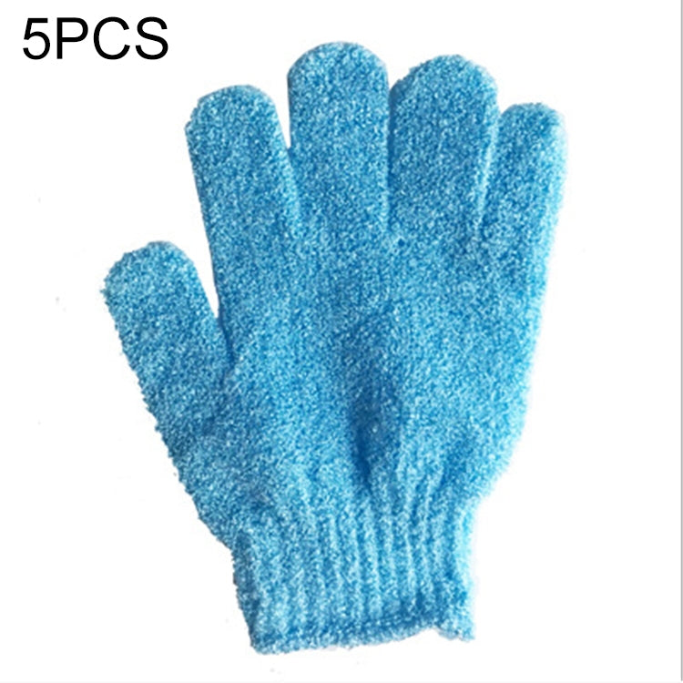 5 PCS Shower Bath Gloves Exfoliating Spa Massage Scrub Body Glove