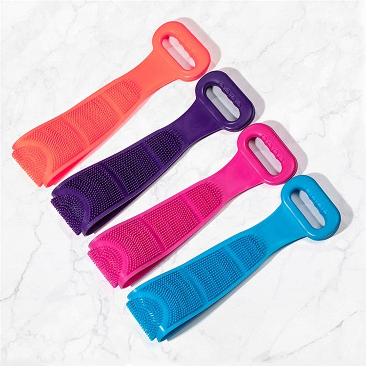 Silicone Massage Pull Strap Bath Brush Powerful Exfoliating Rubbing Bath Artifact