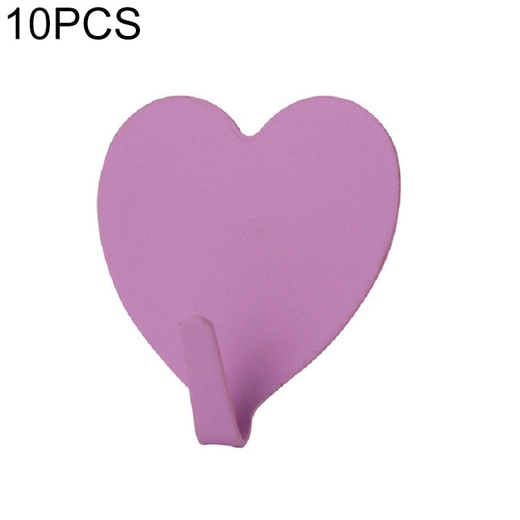 10 PCS Love Heart Hook Stainless Steel Heart Shaped Room Decoration Hook