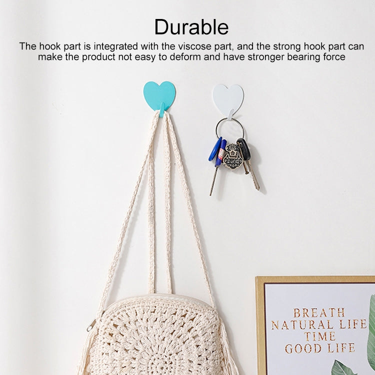 10 PCS Love Heart Hook Stainless Steel Heart Shaped Room Decoration Hook