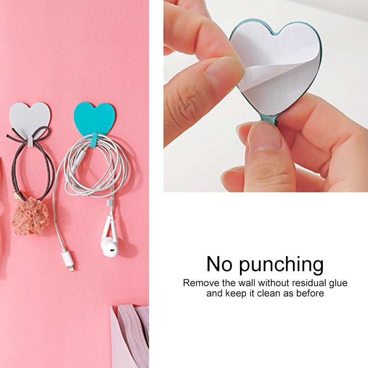 10 PCS Love Heart Hook Stainless Steel Heart Shaped Room Decoration Hook