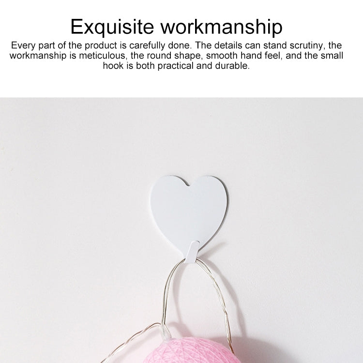 10 PCS Love Heart Hook Stainless Steel Heart Shaped Room Decoration Hook