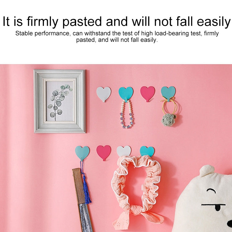 10 PCS Love Heart Hook Stainless Steel Heart Shaped Room Decoration Hook