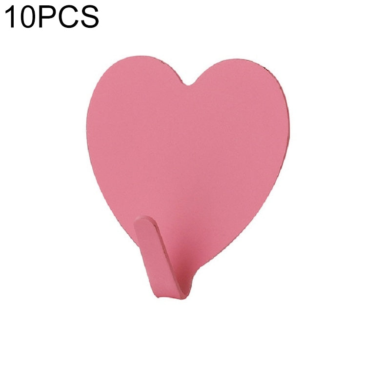 10 PCS Love Heart Hook Stainless Steel Heart Shaped Room Decoration Hook