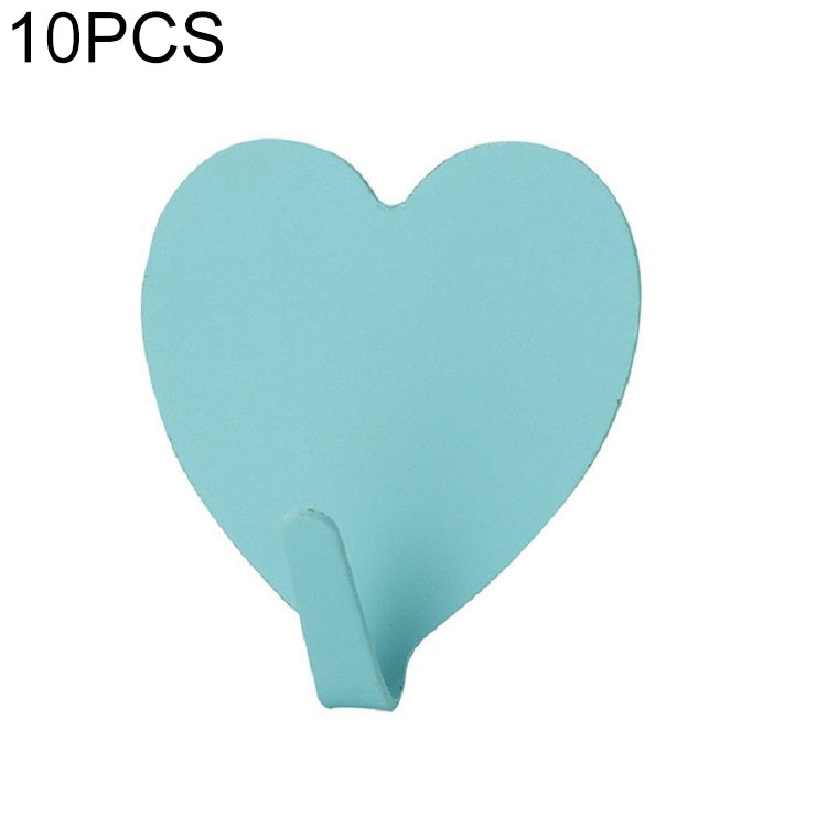 10 PCS Love Heart Hook Stainless Steel Heart Shaped Room Decoration Hook