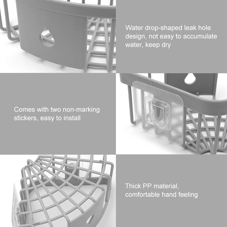 Kitchen Sink Toilet Bathroom Wall Racks Washstand Triangle Plastic Storage Rack