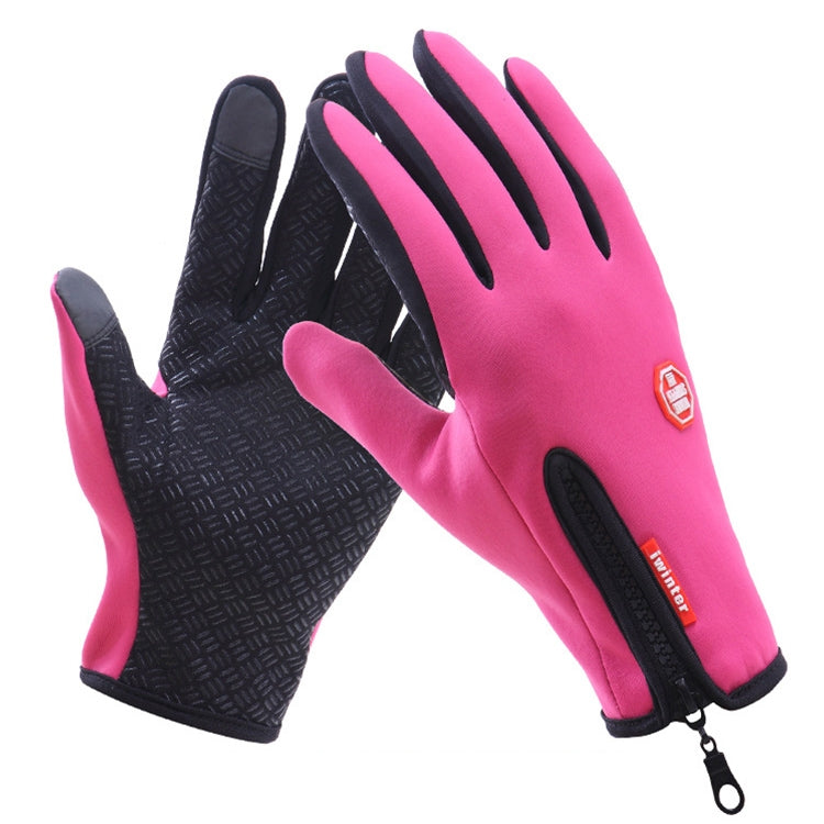 Cycling Gloves Full Finger Neoprene PU Breathable Leather Warm Winter Outdoor Sports Gloves