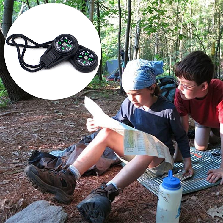 10 PCS Key Chain Mini Compass Gear Outdoor Camping Hiking Navigator Utility Gear Survival Pocket Compass Tool