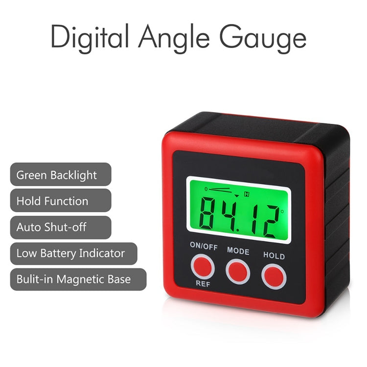 3 Button Mini Precision Magnetic Digital Tilt Box / Tilt Meter / Inclinometer
