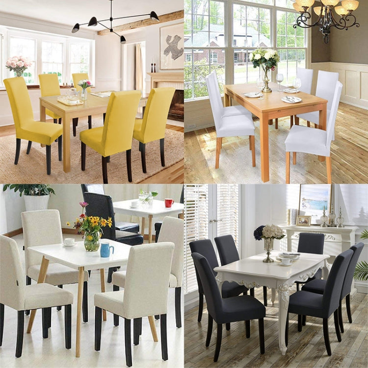 Modern Plain Color Chair Cover Spandex Stretch Elastic Wedding Banquet Chair Covers Dining Seat Cover Pastoral Hotel Cover