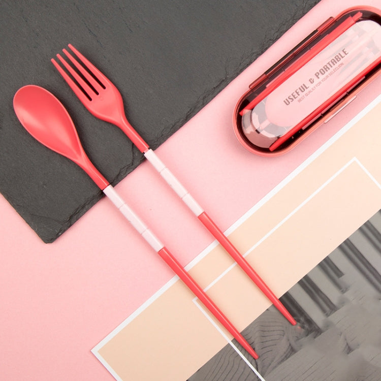 3pcs / Set Mini Outdoor Portable Travel Sets Candy Color Folding Dinner Set Student Kids Kitchen Tool