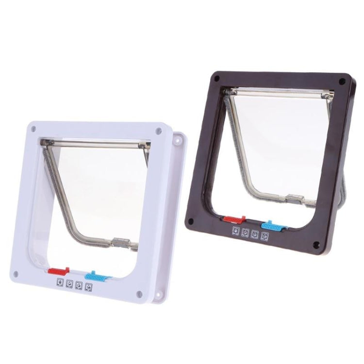 Pet Door 4 Ways Lockable Security Flap Door for Dog Cat Kitten Wall Mount Door Animal Small Pet Cat Dog Gate Door