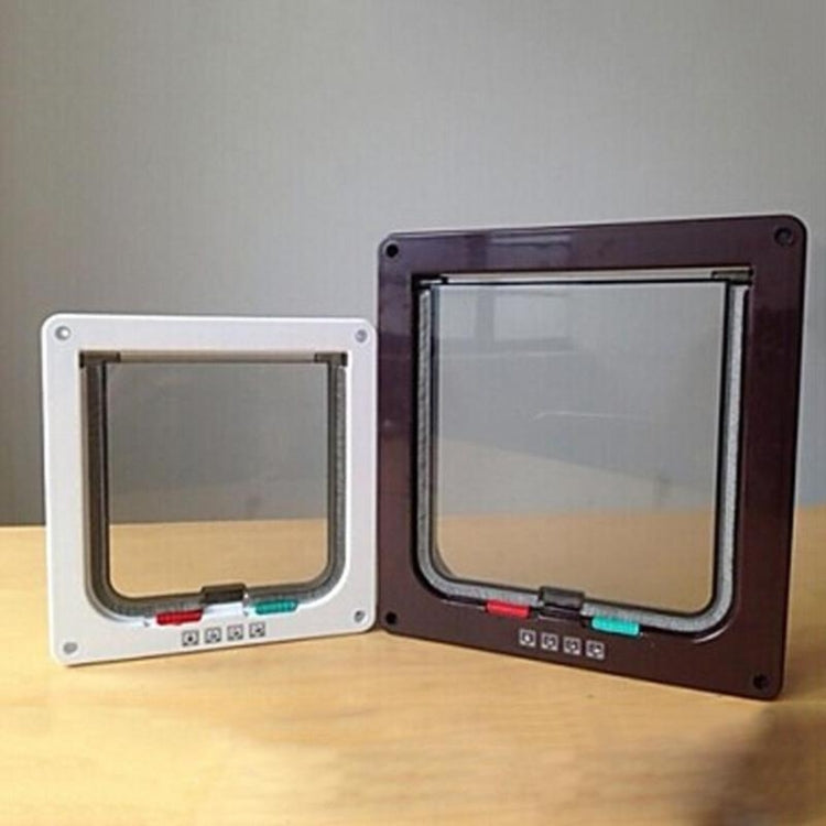 Pet Door 4 Ways Lockable Security Flap Door for Dog Cat Kitten Wall Mount Door Animal Small Pet Cat Dog Gate Door