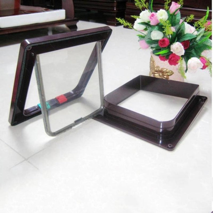 Pet Door 4 Ways Lockable Security Flap Door for Dog Cat Kitten Wall Mount Door Animal Small Pet Cat Dog Gate Door