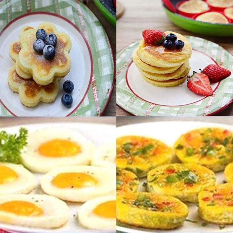 Anpro Nonstick Cooking Tool Egg Ring Maker Egg Silicone Mold Pancake Cheese Egg Cooker Pan Flip Kitchen Baking Accessories