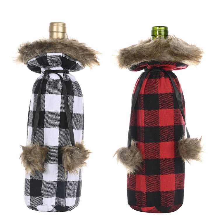 Christmas Items Pompoms Lattice Wine Bottle Cover Wine Bottle Bag