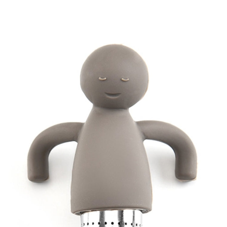 304 Stainless Steel Human-Shaped Tea Bag Filter Random Color Delivery