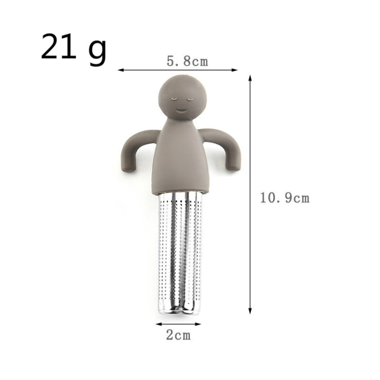 304 Stainless Steel Human-Shaped Tea Bag Filter Random Color Delivery