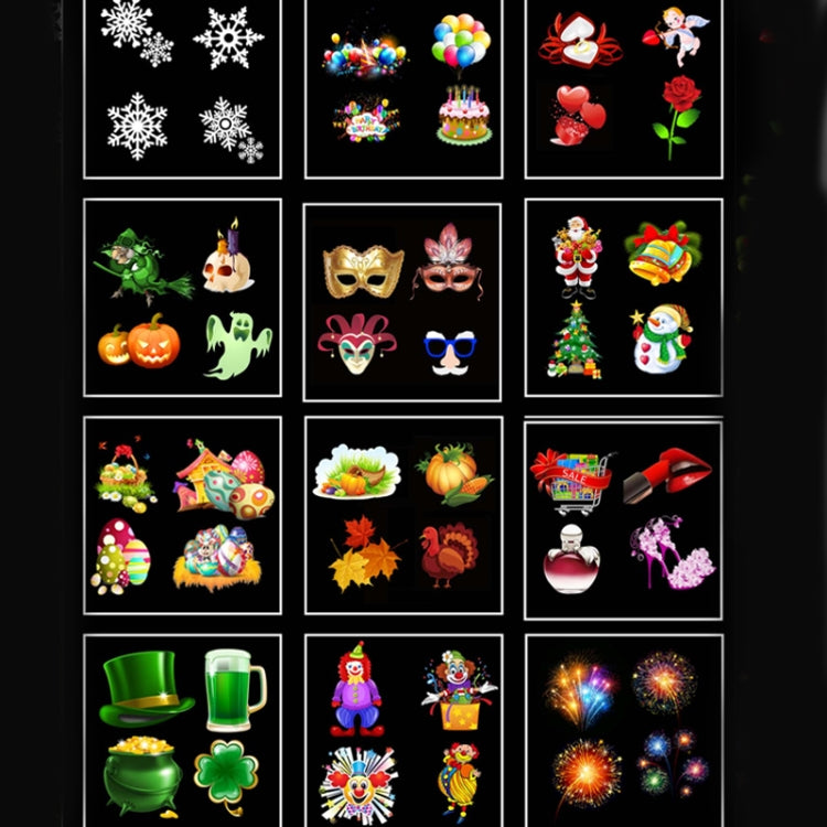 12W RGBW LED Double Tube Water Waves Lamp Christmas Projection Light