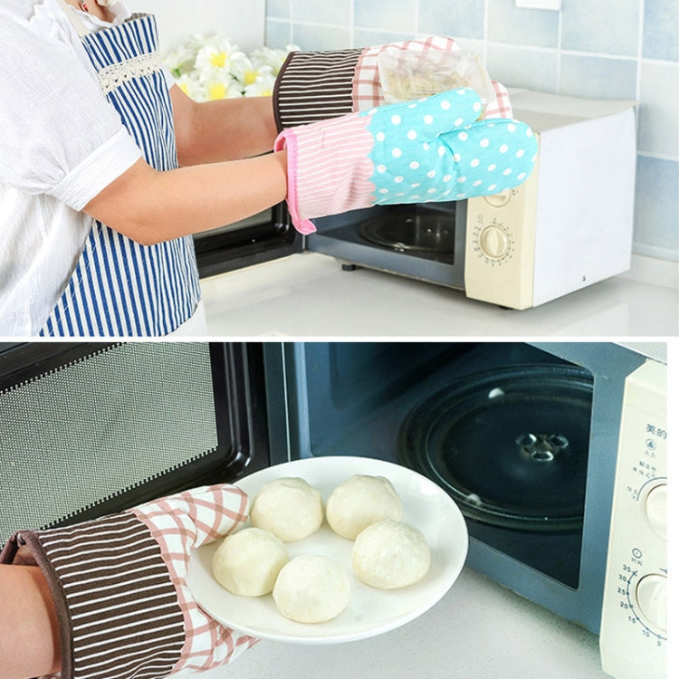 2 PCS Heat Insulation Gloves For Microwave Oven Thickened High Temperature Resistant Anti-scald Kitchen Baking Gloves