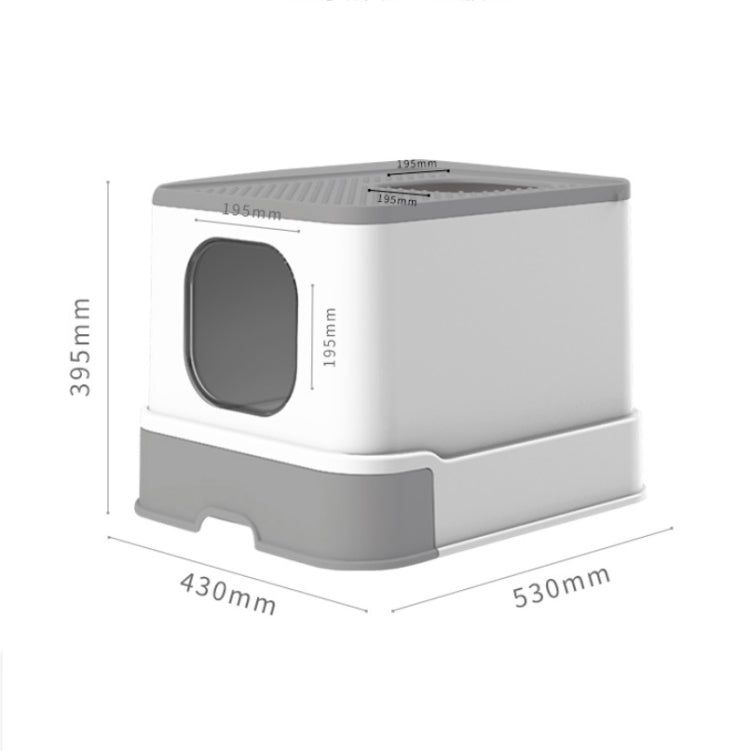 Top Drawer Fully Enclosed Cat Litter Box Pet Supplies