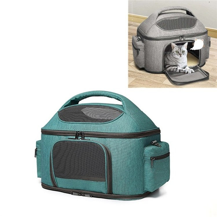 Portable Pet Bag for Outing Cats and Dogs Collapsible Pet Shoulder Bag Pet Backpack