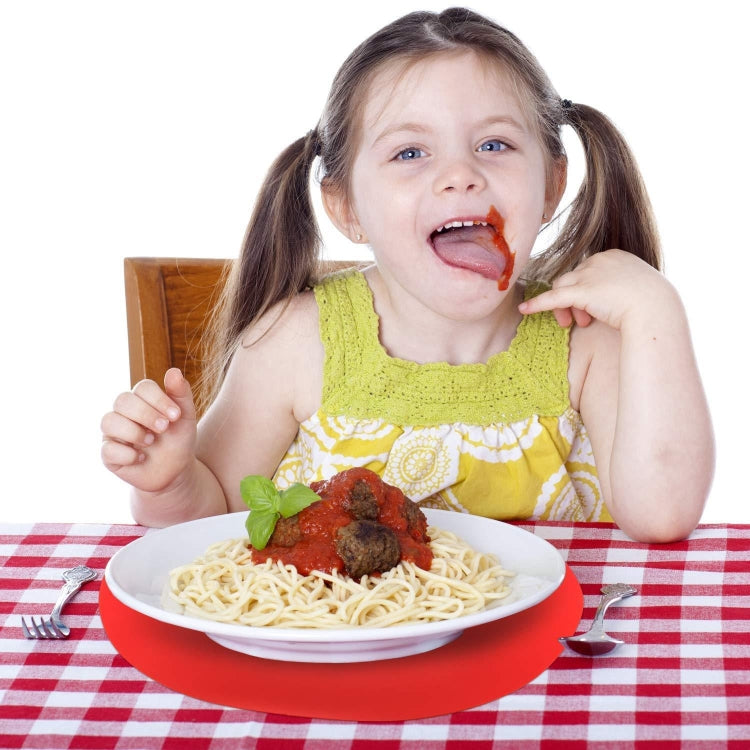 12 Inch Food Grade Silicone Microwave Oven Mat Round Silicone Placemat Non-Slip Insulation Mat