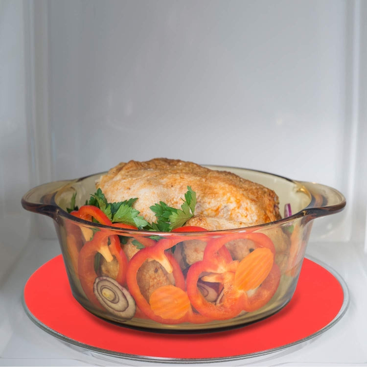 12 Inch Food Grade Silicone Microwave Oven Mat Round Silicone Placemat Non-Slip Insulation Mat