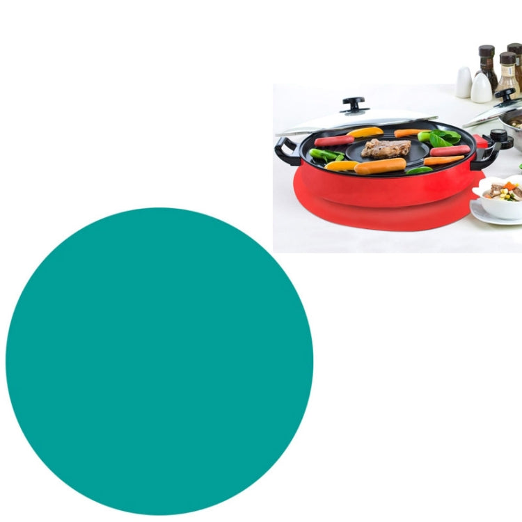 12 Inch Food Grade Silicone Microwave Oven Mat Round Silicone Placemat Non-Slip Insulation Mat