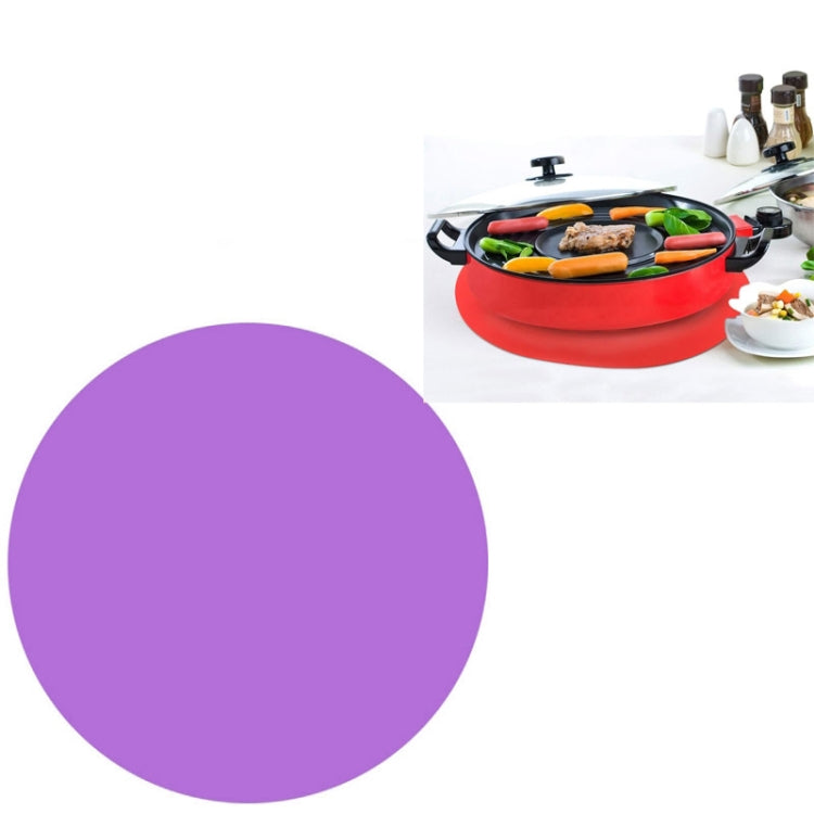 12 Inch Food Grade Silicone Microwave Oven Mat Round Silicone Placemat Non-Slip Insulation Mat