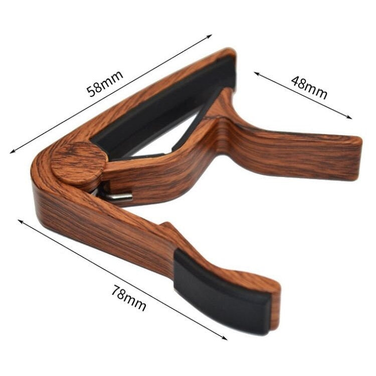 2 in 1 Solid Wood Folk Music Guitar Capo + Pick Set