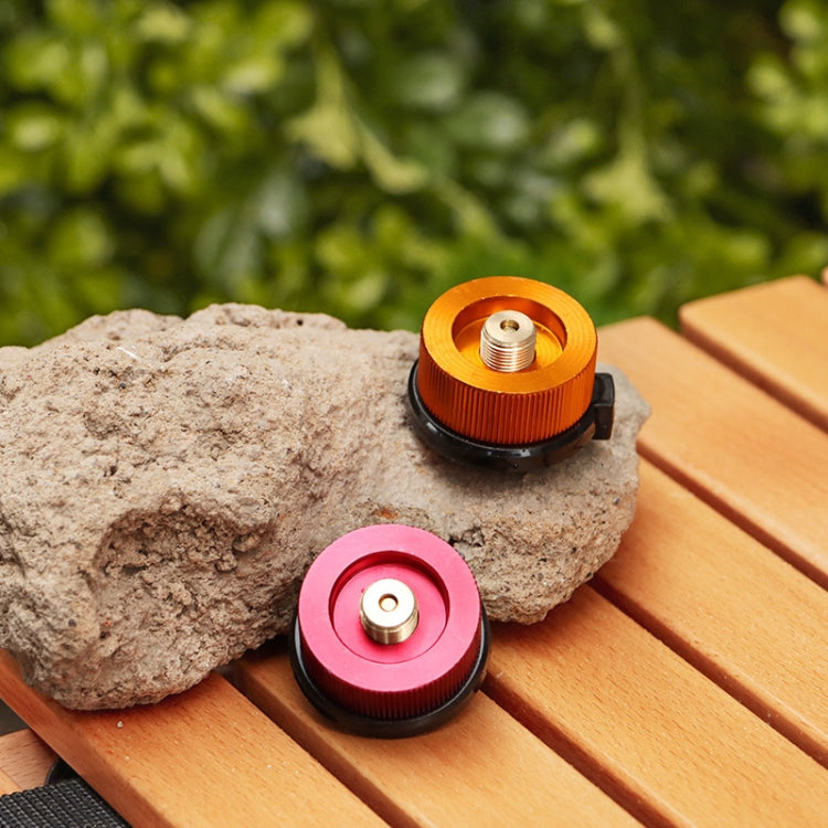 2 PCS Outdoor Camping Hiking Stove Burner Adaptor Split Type Furnace Converter Connector Auto-off Gas Cartridge Tank Cylinder Adapter