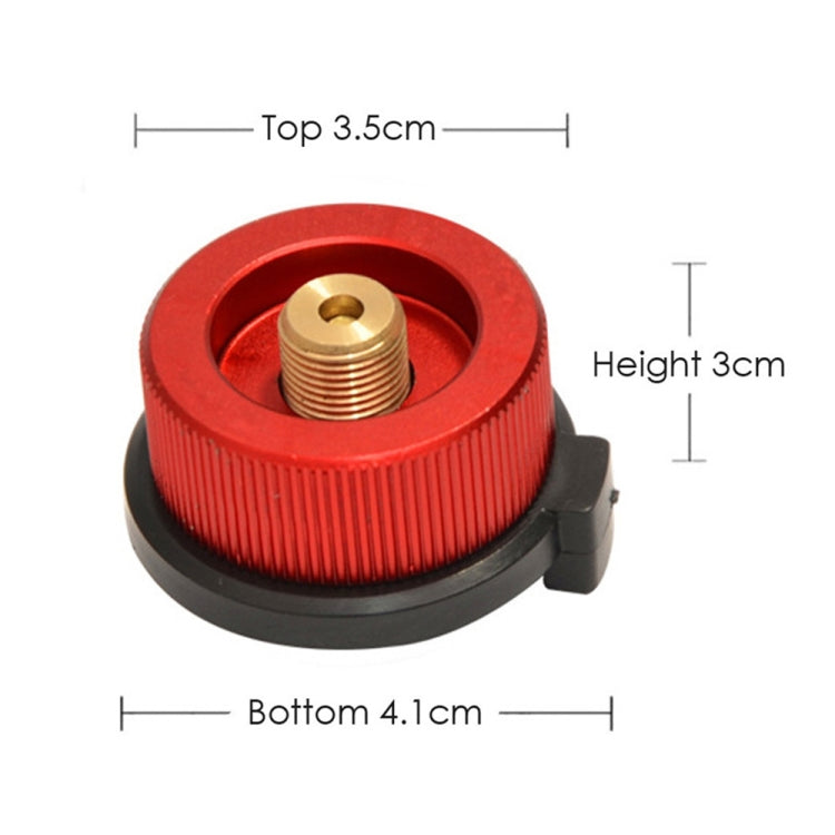 2 PCS Outdoor Camping Hiking Stove Burner Adaptor Split Type Furnace Converter Connector Auto-off Gas Cartridge Tank Cylinder Adapter