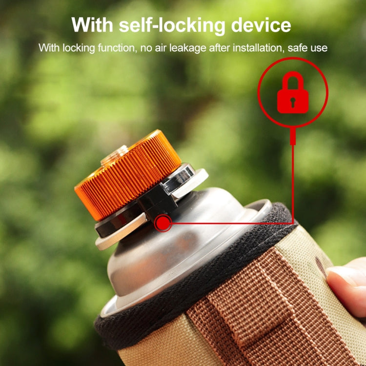 2 PCS Outdoor Camping Hiking Stove Burner Adaptor Split Type Furnace Converter Connector Auto-off Gas Cartridge Tank Cylinder Adapter