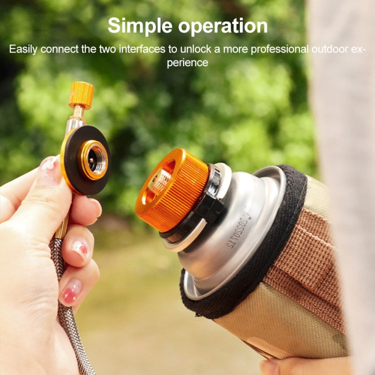 2 PCS Outdoor Camping Hiking Stove Burner Adaptor Split Type Furnace Converter Connector Auto-off Gas Cartridge Tank Cylinder Adapter