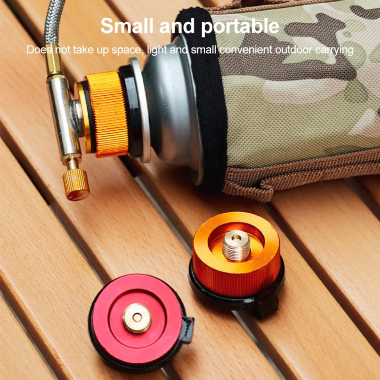 2 PCS Outdoor Camping Hiking Stove Burner Adaptor Split Type Furnace Converter Connector Auto-off Gas Cartridge Tank Cylinder Adapter
