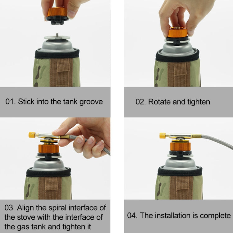 2 PCS Outdoor Camping Hiking Stove Burner Adaptor Split Type Furnace Converter Connector Auto-off Gas Cartridge Tank Cylinder Adapter