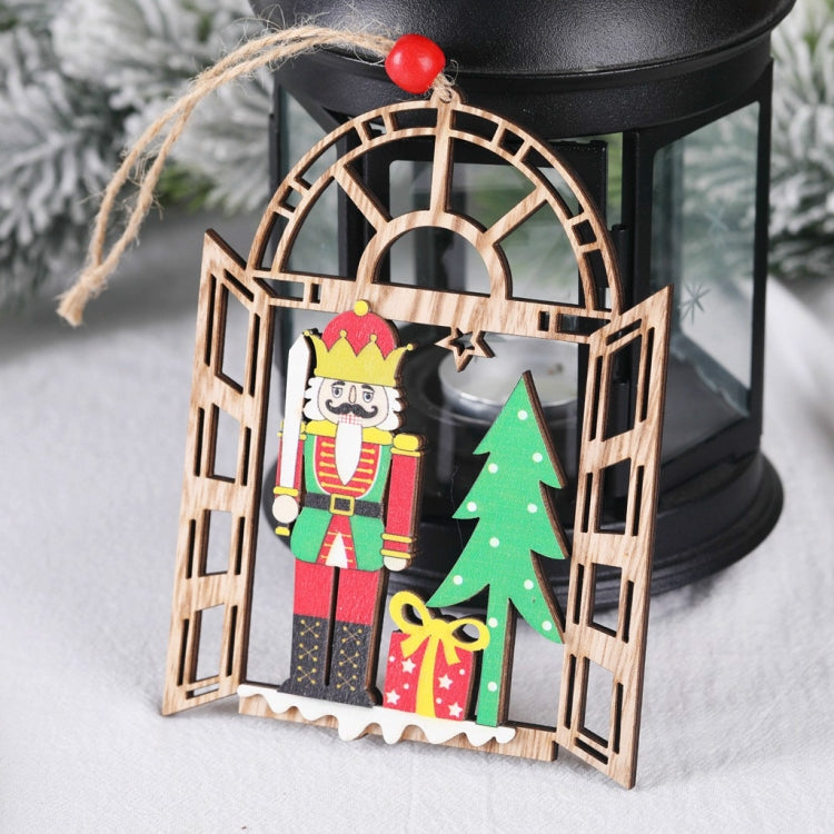 Christmas Decorations Walnut Soldiers Wooden Shopping Mall Hotel Window Scene Decoration Christmas Tree Pendant
