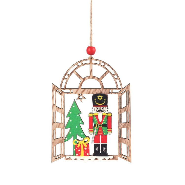 Christmas Decorations Walnut Soldiers Wooden Shopping Mall Hotel Window Scene Decoration Christmas Tree Pendant