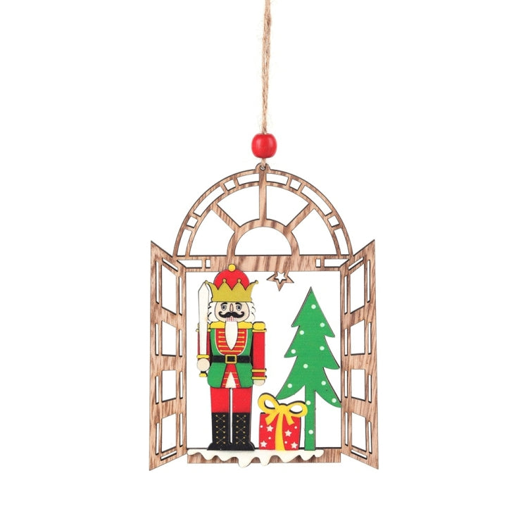 Christmas Decorations Walnut Soldiers Wooden Shopping Mall Hotel Window Scene Decoration Christmas Tree Pendant