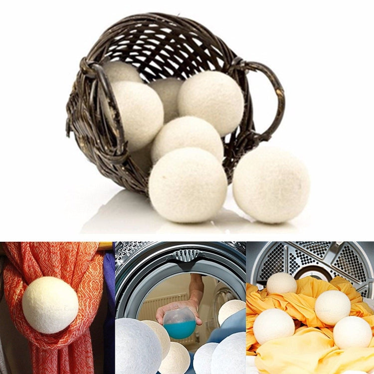Laundry Clean Ball Reusable Natural Organic Laundry Fabric Softener Ball Premium Organic Wool Dryer Balls