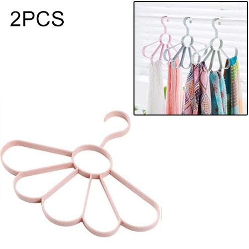 2PCS Plain Wind Petal Scarf Hanger Multifunctional Fan Hanger Belt Drying Rack
