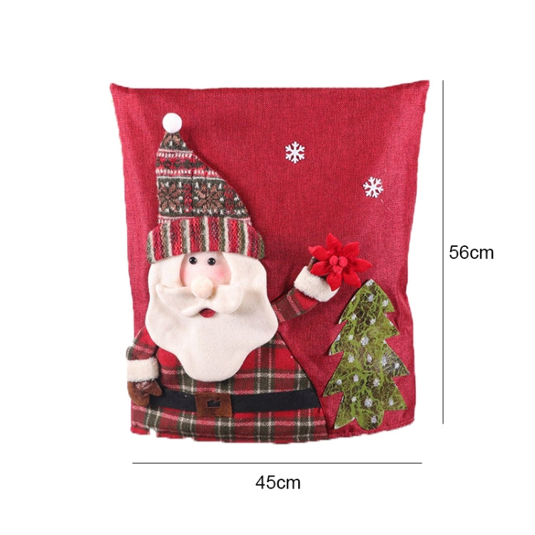 Christmas Decoration Linen Chair Cover