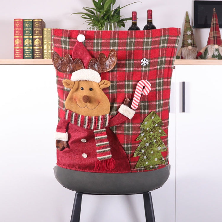 Christmas Decoration Linen Chair Cover