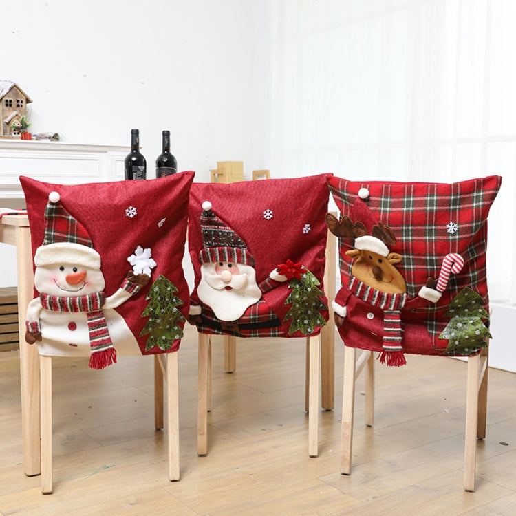 Christmas Decoration Linen Chair Cover