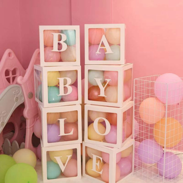 Wedding Birthday Party Decoration Transparent Letter Balloon Box