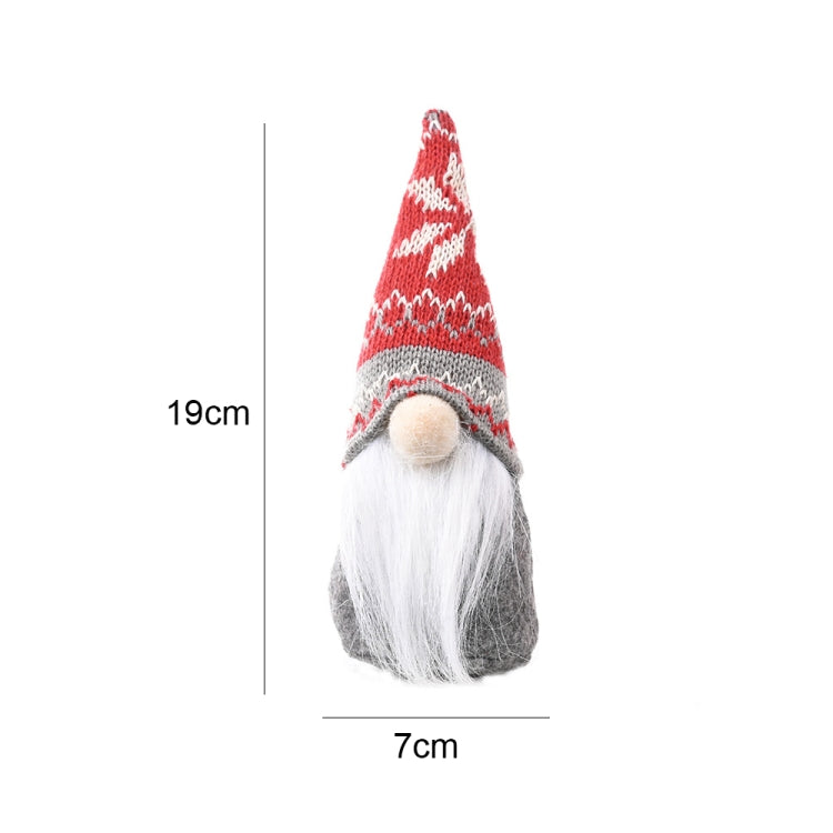 Christmas Decoration Snowflake Knitted Hat Forest Elderly Doll Decoration