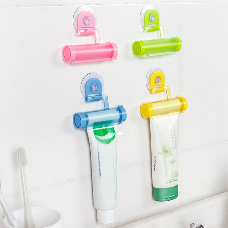 2 Pcs Creative Sucker Hangable Toothpaste Extruder with Sucker &Holder