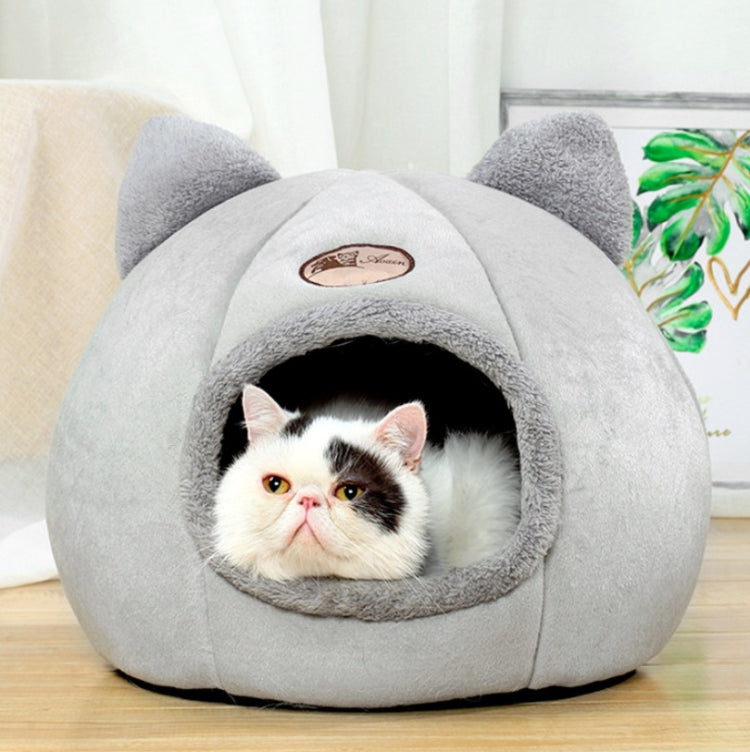 Winter Semi-Closed Warm & Velvet Round Pet Nest